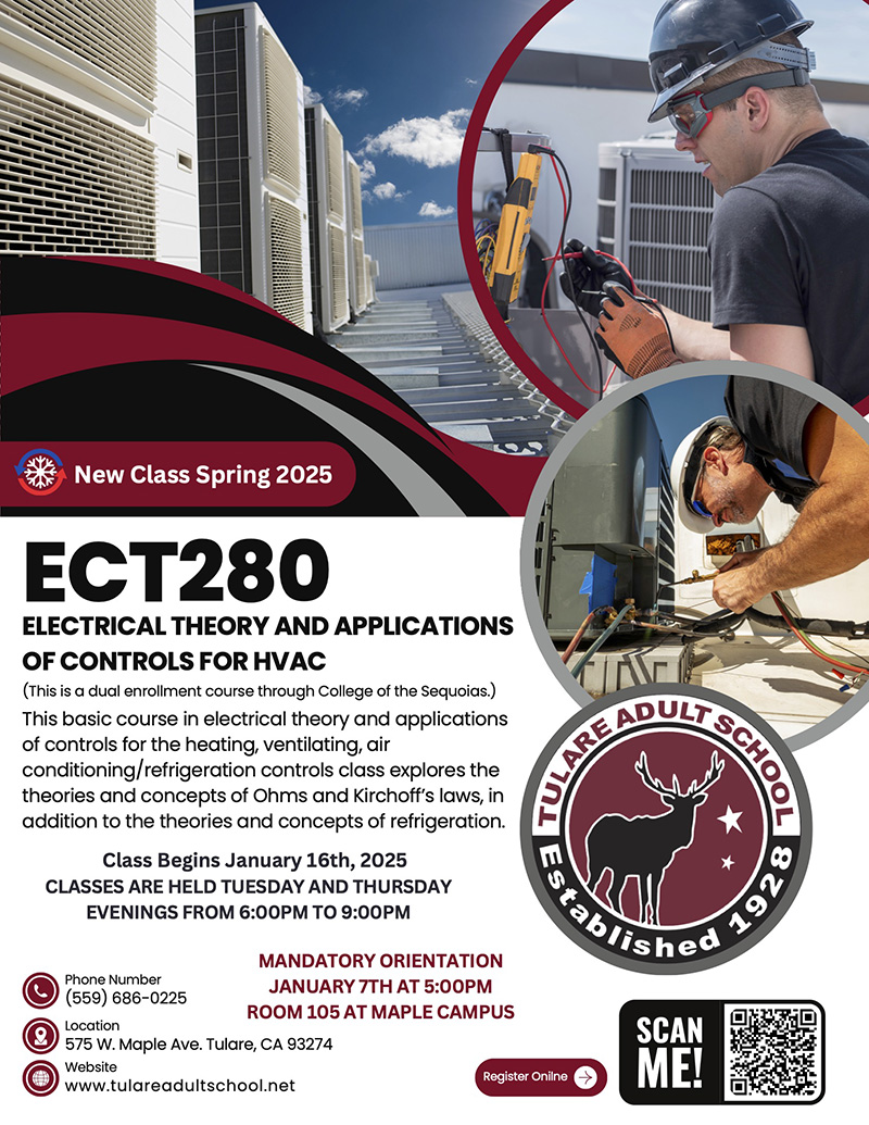 Electrical Theory and Applications of Controls for HVAC flyer