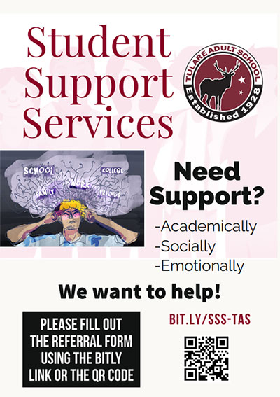 Student Support Services English flyer
